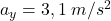 a_y = 3,1\: m/s^2