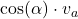 \cos(\alpha)\cdot v_a